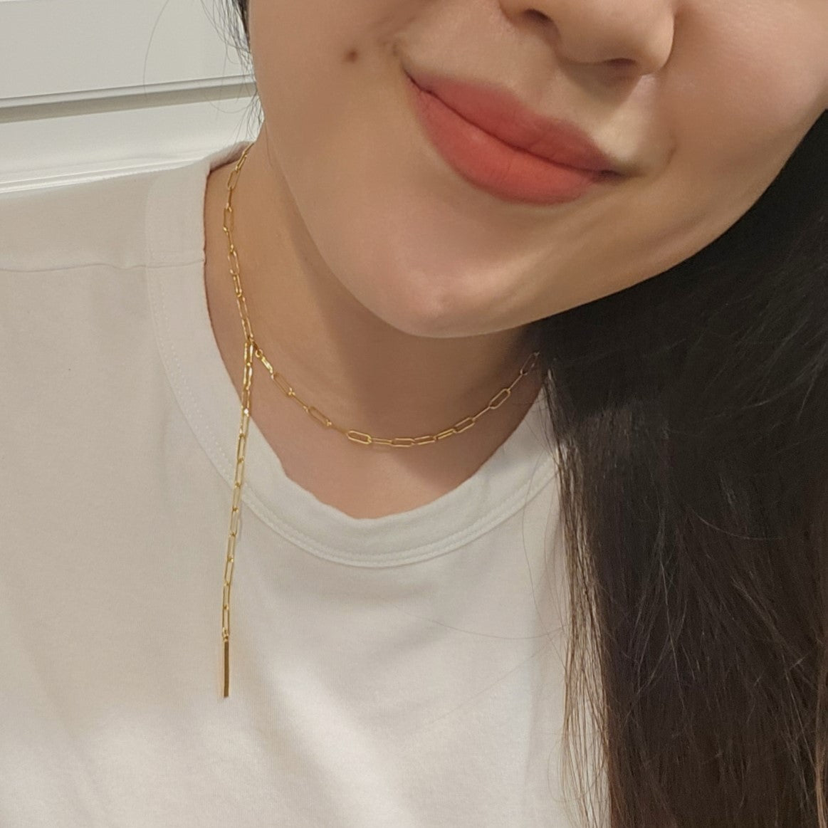 "Y" Drop Design Necklace